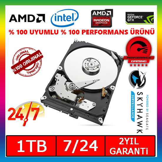 Seagate 3.5" 1 TB Skyhawk ST1000VX005 SATA 3.0 5900 RPM Hard Disk Seagate 3.5" 1 TB Skyhawk ST1000VX005 SATA 3.0 5900 RPM Hard Disk